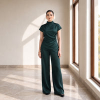 Juliet Teal Satin Co-ord Set thumbnail 1